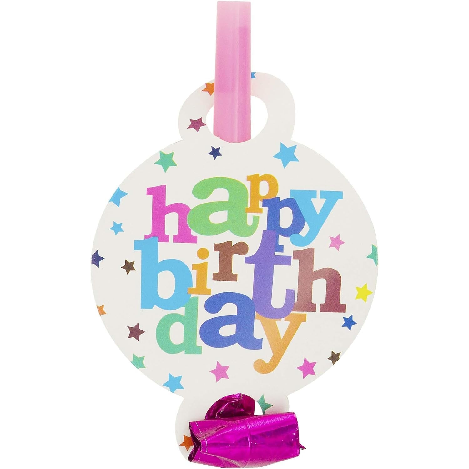 Set 6 Suflatori, Colectia Happy Birthday, 19 x 11 cm, din Carton/Plastic/Hartie, Multicolor