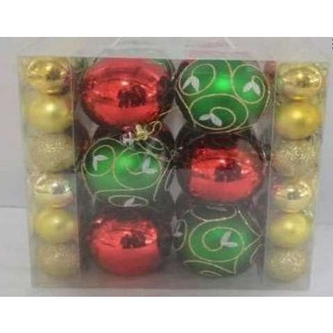 Set 60 globulete rosu/ verde/ galbel diverse marimi - shiny