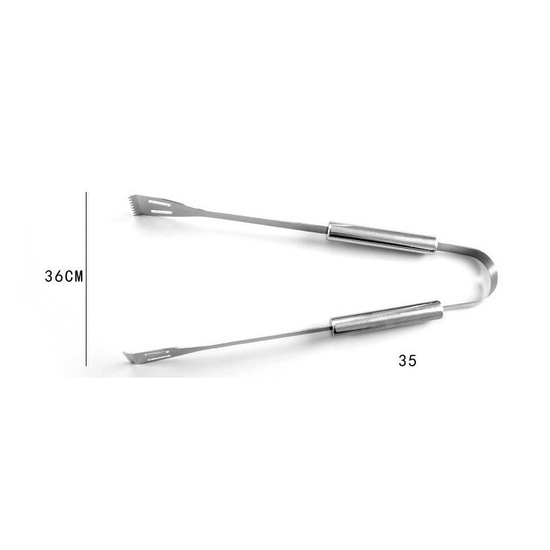 Set 9 Ustensile pentru Gratar, din Otel Inoxidabil, Geanta Oxford, Argintiu