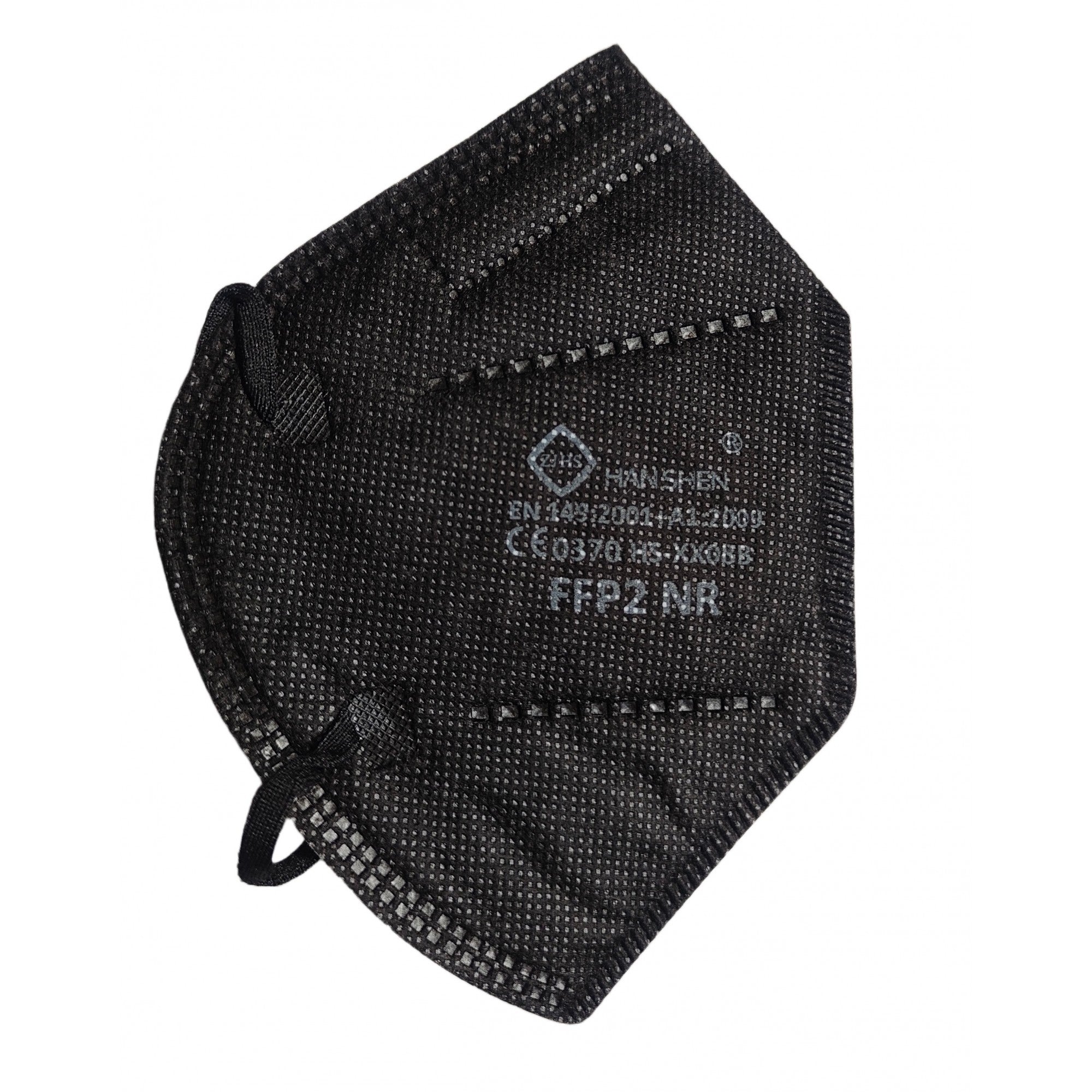 Set 900 bucati Masca de protectie faciala, de unica folosinta pentru adulti, FFP2, KN95 CE 0370, 5 straturi, nesterila, ambalaj individual, Negru