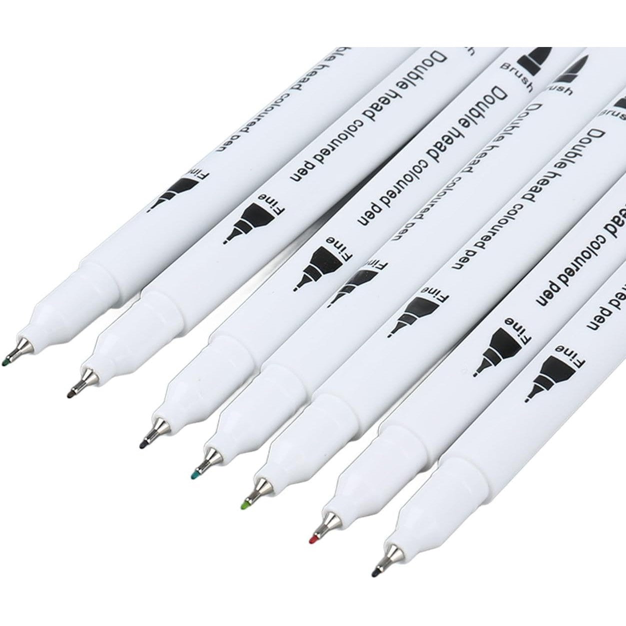 Set Carioci pe Baza de Apa, Flippy, 2 in 1, pentru Pictura, Caligrafie, 72 Culori, Penar Negru, Corp Carioca Alb, 24.5 x 18.5 x 5 cm, Multicolor