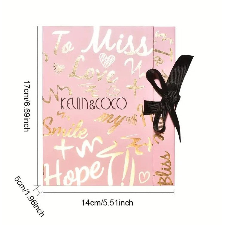 Set cosmetice Kevin&Coco, 4 Lip gloss, paleta farduri 40 culori nuante nude / rose, cutie cadou, Fara Sulfati, Pudra Compacta, Clasic, 17 x 14 x 5 cm, multicolor