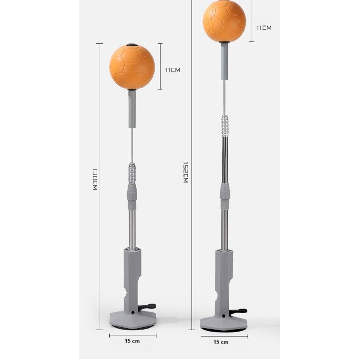 Set de Box cu Minge, cu Ventuza de Prindere, Extensibil, Inaltime Reglabila 130-152 cm, pentru Copii si Adulti, Minge de 11 cm, Portocaliu