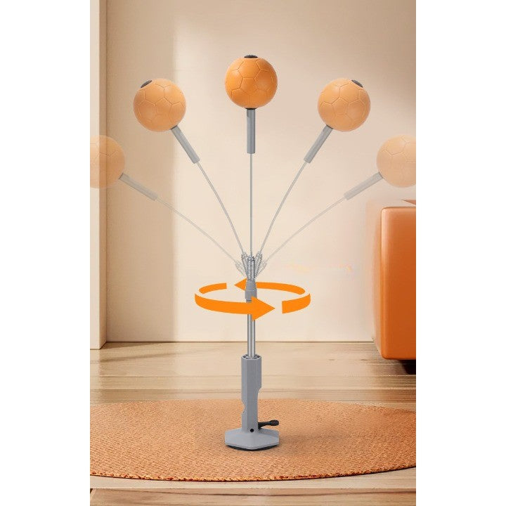 Set de Box cu Minge, cu Ventuza de Prindere, Extensibil, Inaltime Reglabila 130-152 cm, pentru Copii si Adulti, Minge de 11 cm, Portocaliu