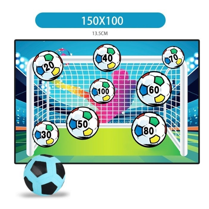 Set de Fotbal, Joc Recreativ pentru Copii, Minge cu Scai, Poarta din Material Textil, 150 x 100 cm, Multicolor