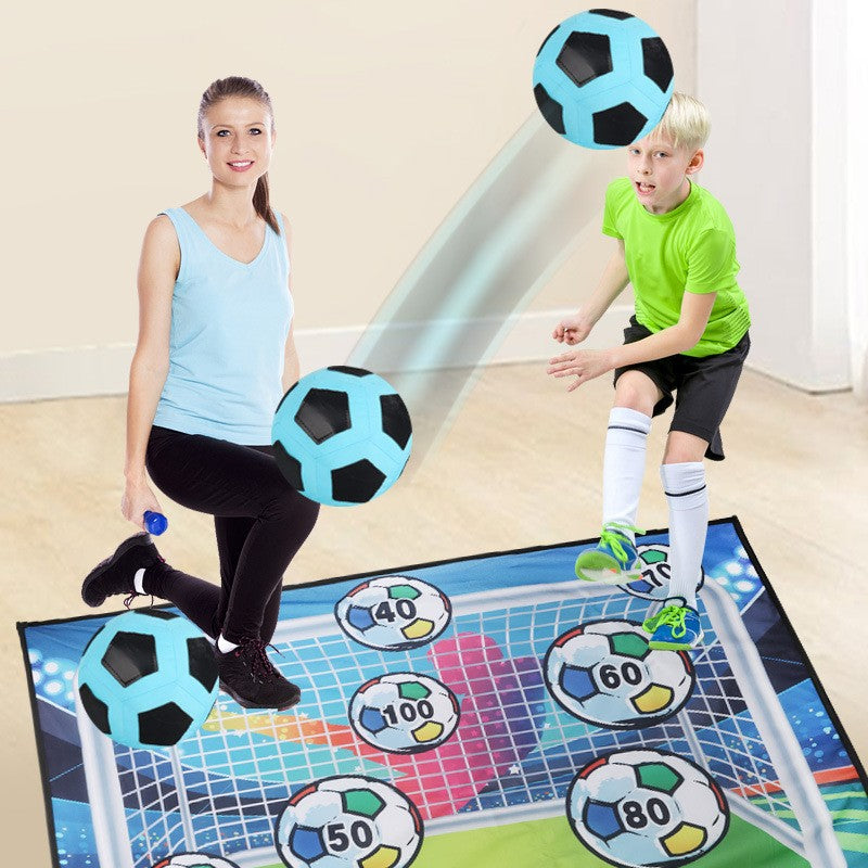 Set de Fotbal, Joc Recreativ pentru Copii, Minge cu Scai, Poarta din Material Textil, 150 x 100 cm, Multicolor