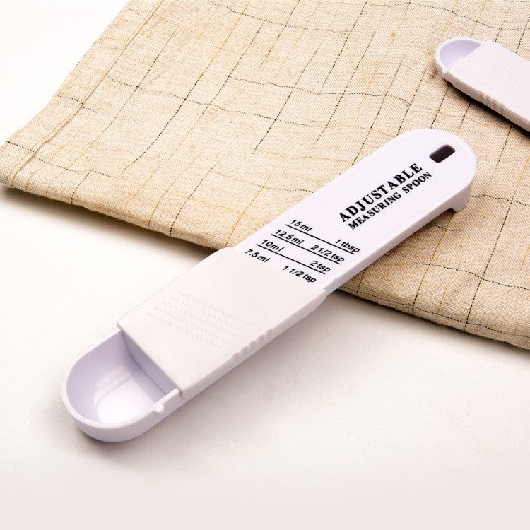 Set doua linguri masurare ajustabile material ABS, 16x3.5x1.6 cm, alb