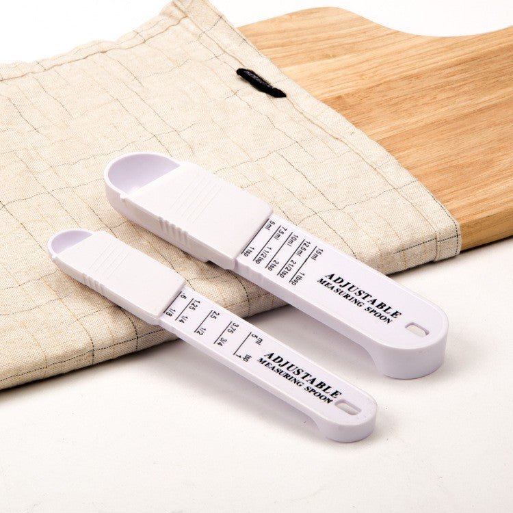 Set doua linguri masurare ajustabile material ABS, 16x3.5x1.6 cm, alb