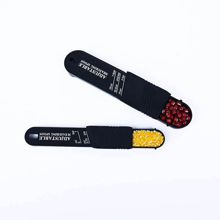 Set doua linguri masurare ajustabile material ABS, 16x3.5x1.6 cm, negru