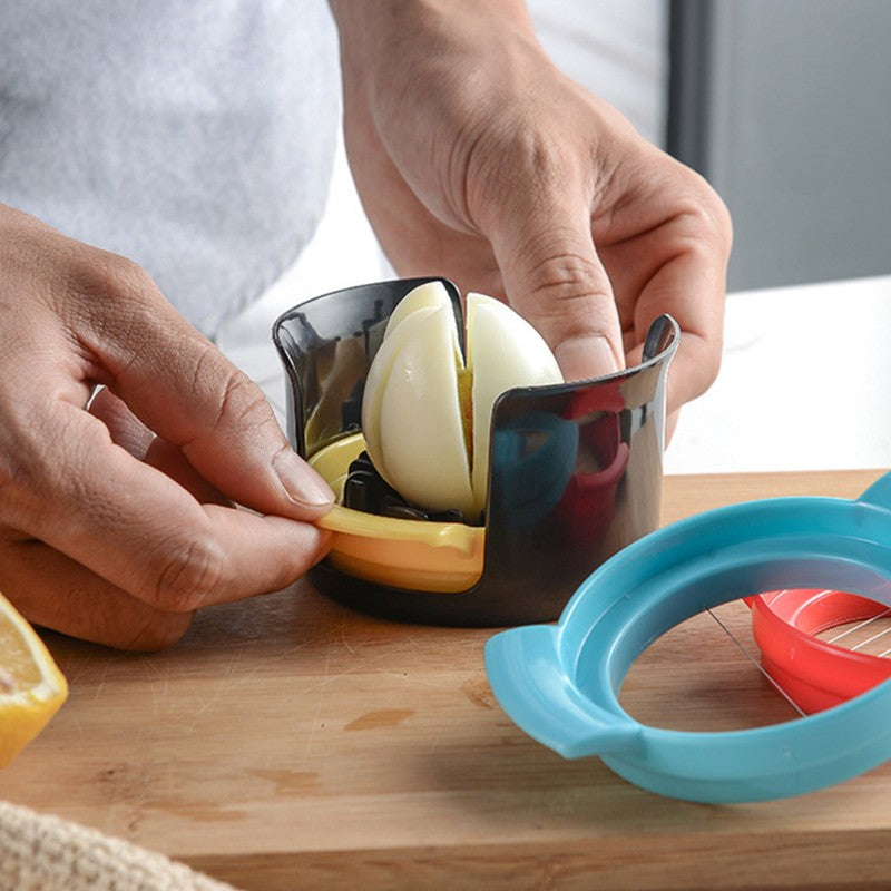 Set feliator 3 in 1 multifunctional feliatoare pentru oua/fructe, PP/otel inoxidabil, multicolor, 9 x 10.5 x 5.5 cm