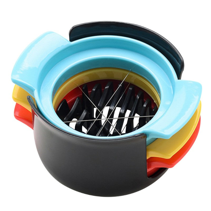 Set feliator 3 in 1 multifunctional feliatoare pentru oua/fructe, PP/otel inoxidabil, multicolor, 9 x 10.5 x 5.5 cm