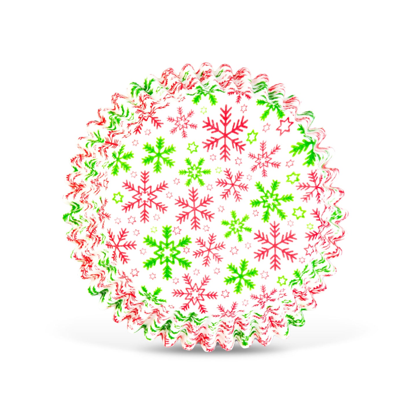 Set hârtii pentru brioșe de Crăciun – model Moș Crăciun / fulg de zăpadă – 40 bucăți / set