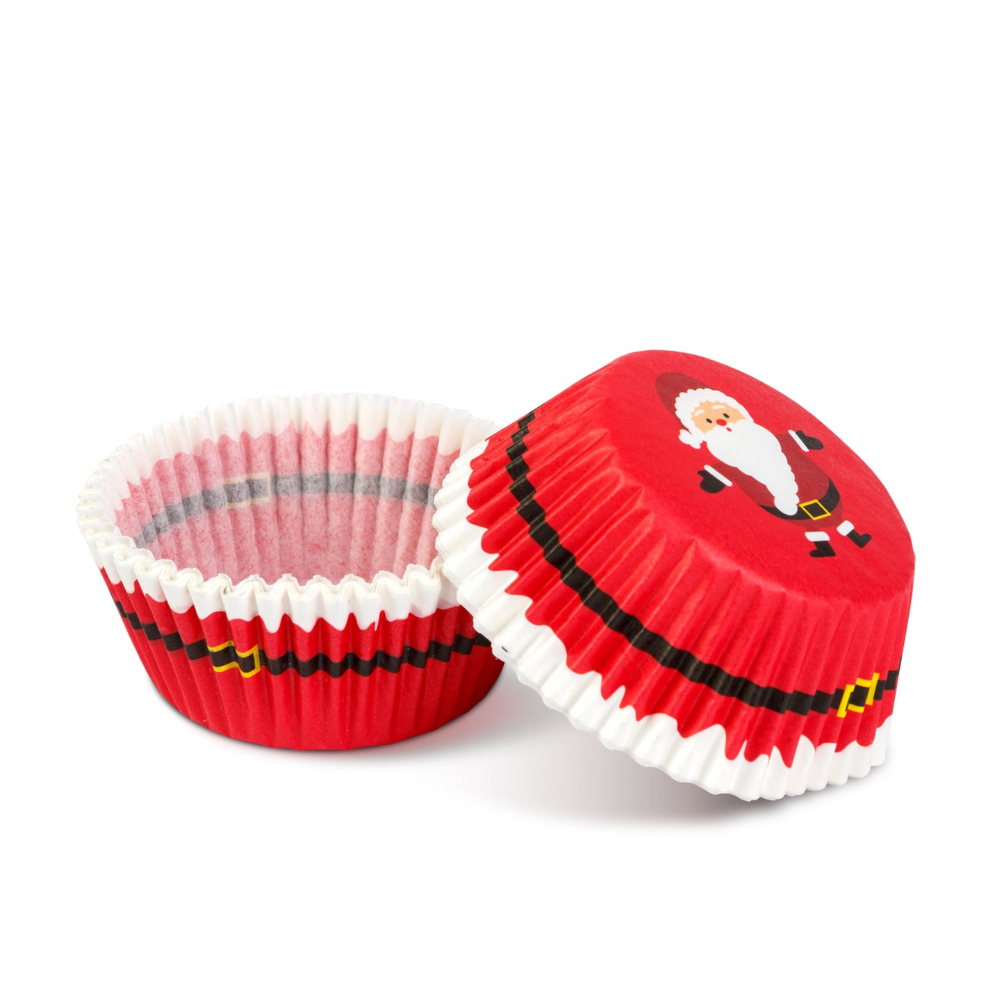 Set hârtii pentru brioșe de Crăciun – model Moș Crăciun / fulg de zăpadă – 40 bucăți / set