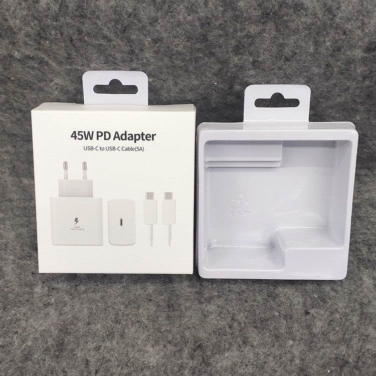 Incarcator Super Fast Charge, Flippy, Adaptor Fast Charge 45W, 5A, PD 3.0, Cablu 1m, Incarcator Fast Charge USB Type-C, Alb