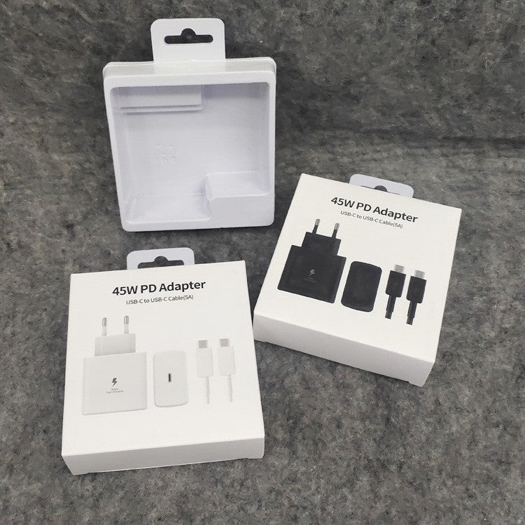 Incarcator Super Fast Charge, Flippy, Adaptor Fast Charge 45W, 5A, PD 3.0, Cablu 1m, Incarcator Fast Charge USB Type-C, Negru