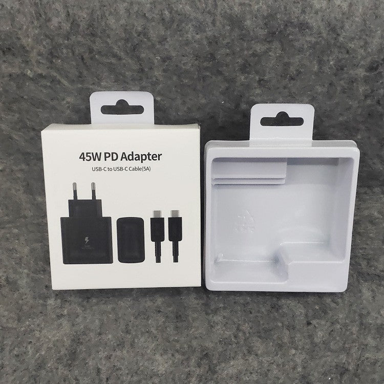 Incarcator Super Fast Charge, Flippy, Adaptor Fast Charge 45W, 5A, PD 3.0, Cablu 1m, Incarcator Fast Charge USB Type-C, Negru