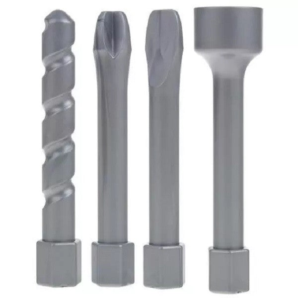 Set Jucarie pentru Copii Bormasina, Accesorii Incluse, 4 Capete de Schimb, Material Plastic, Interactiv, Distractiv, 21.5x17.5x6 cm, Portocaliu