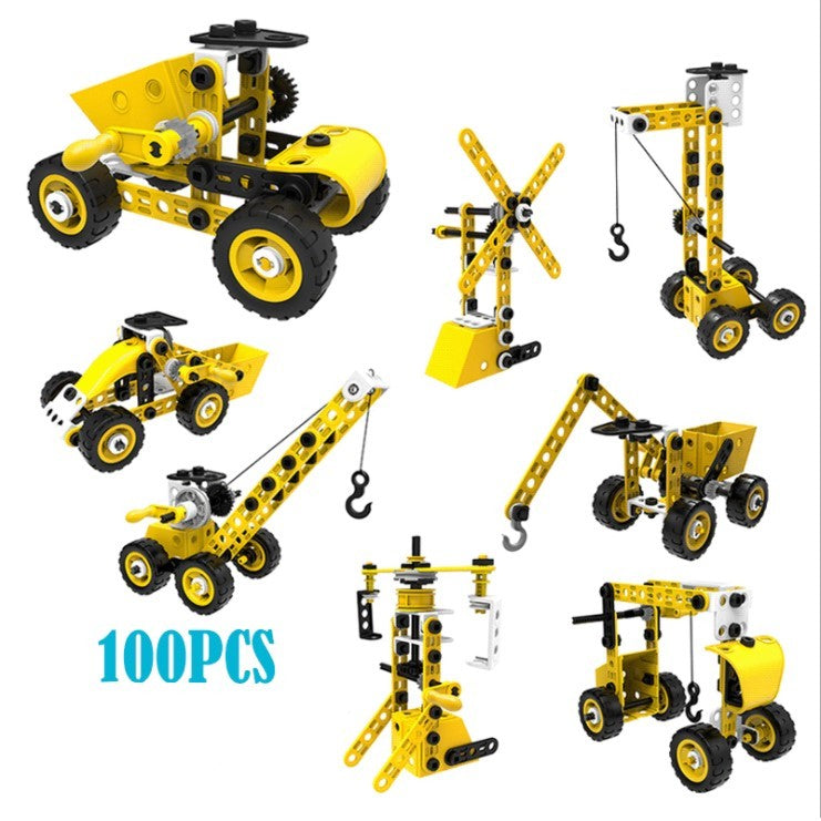 Set pentru construit masini, Flippy, Educativ si creativ, 100 piese