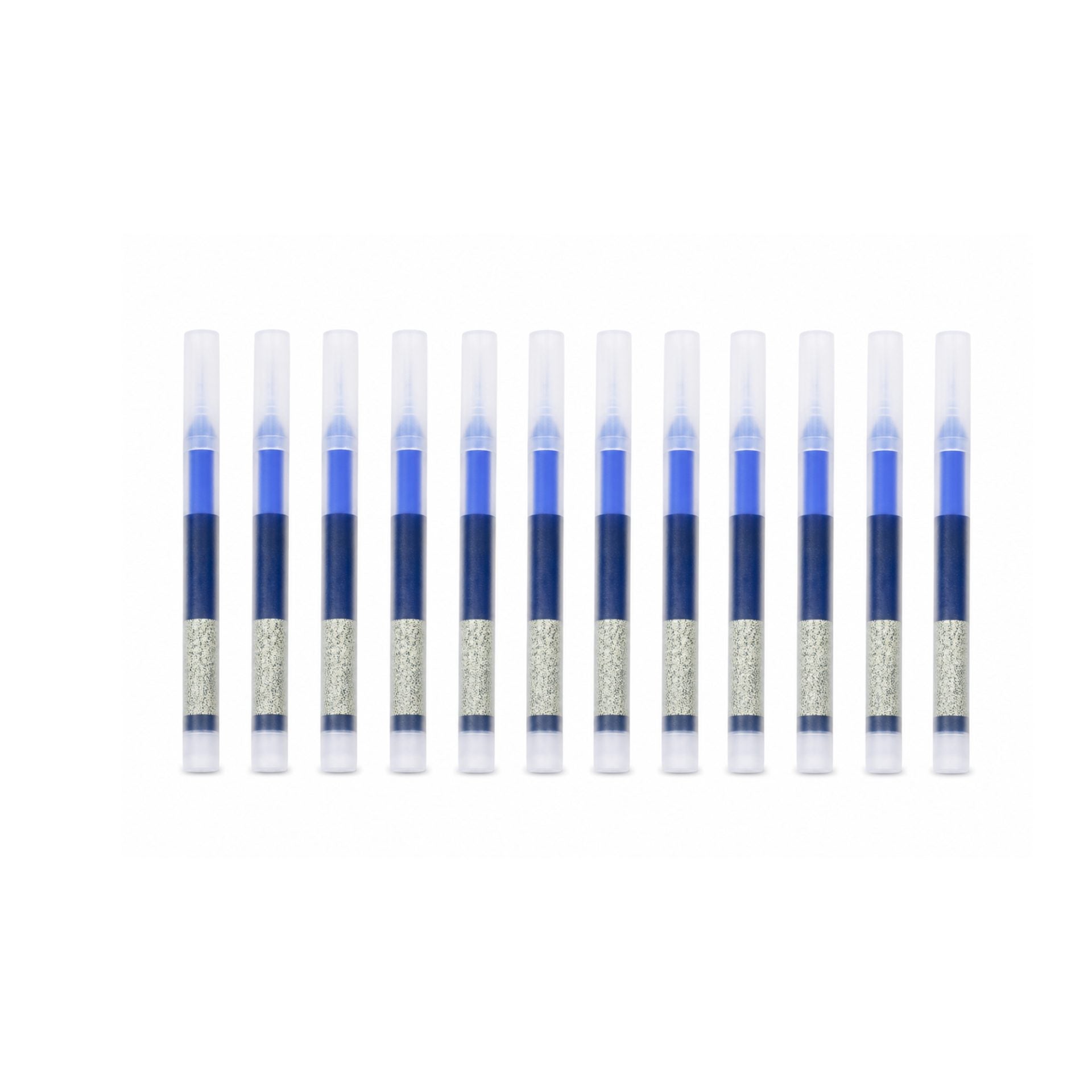 Set Pixuri Profesionale cu Bila, pe Baza de Apa Set 12 bucati, Varf Ascutit de 0.5 mm, Pentru Scoala sau Birou, Albastru