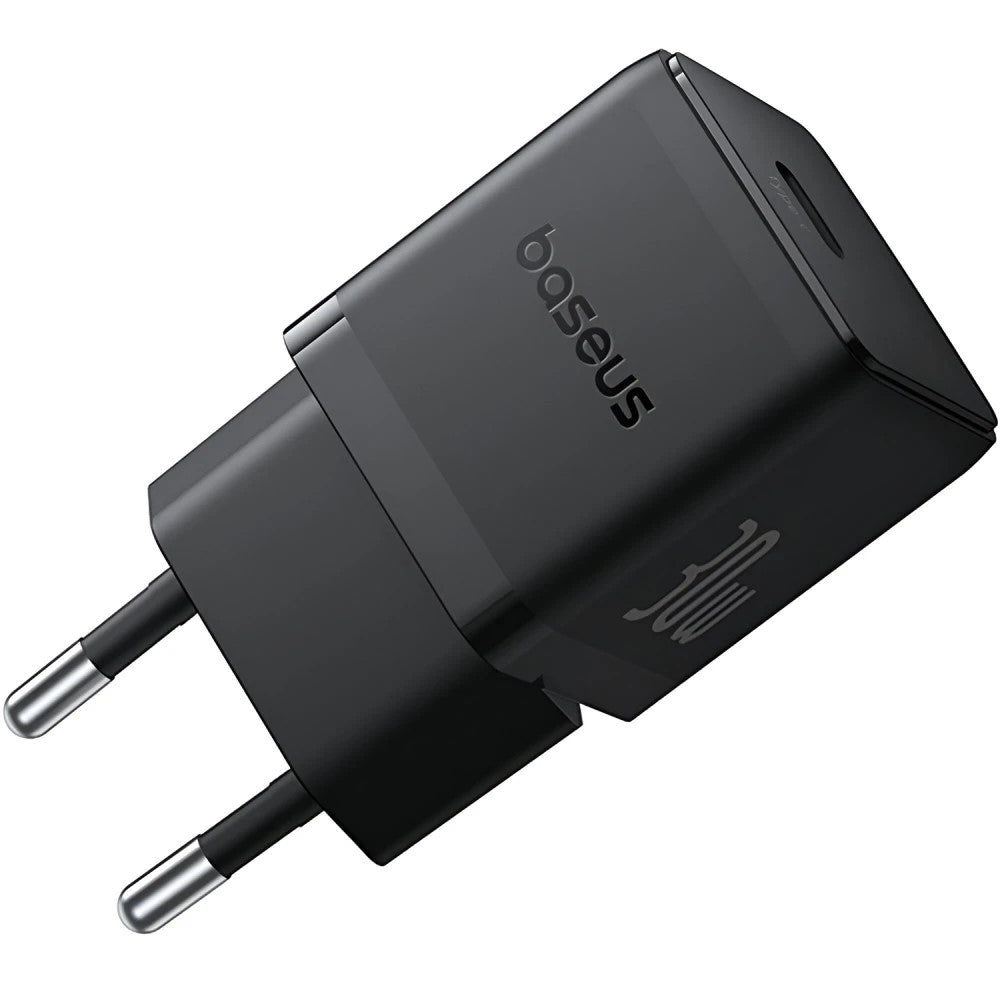 INCARCATOR retea Baseus Palm, Quick Charge 30W, 1 x USB Type-C 5V/3.0A, include Cablu USB Type-C la USB Type-C 1m, negru 