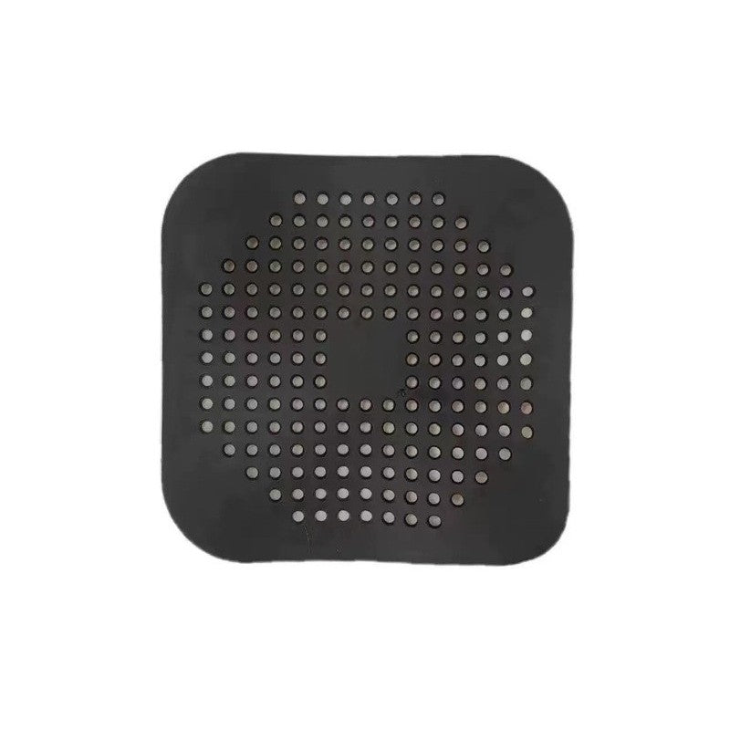 Filtru Chiuveta, Anti-infundare, cu Ventuze, 14.5 x 14.5 cm, Flexibil, Negru