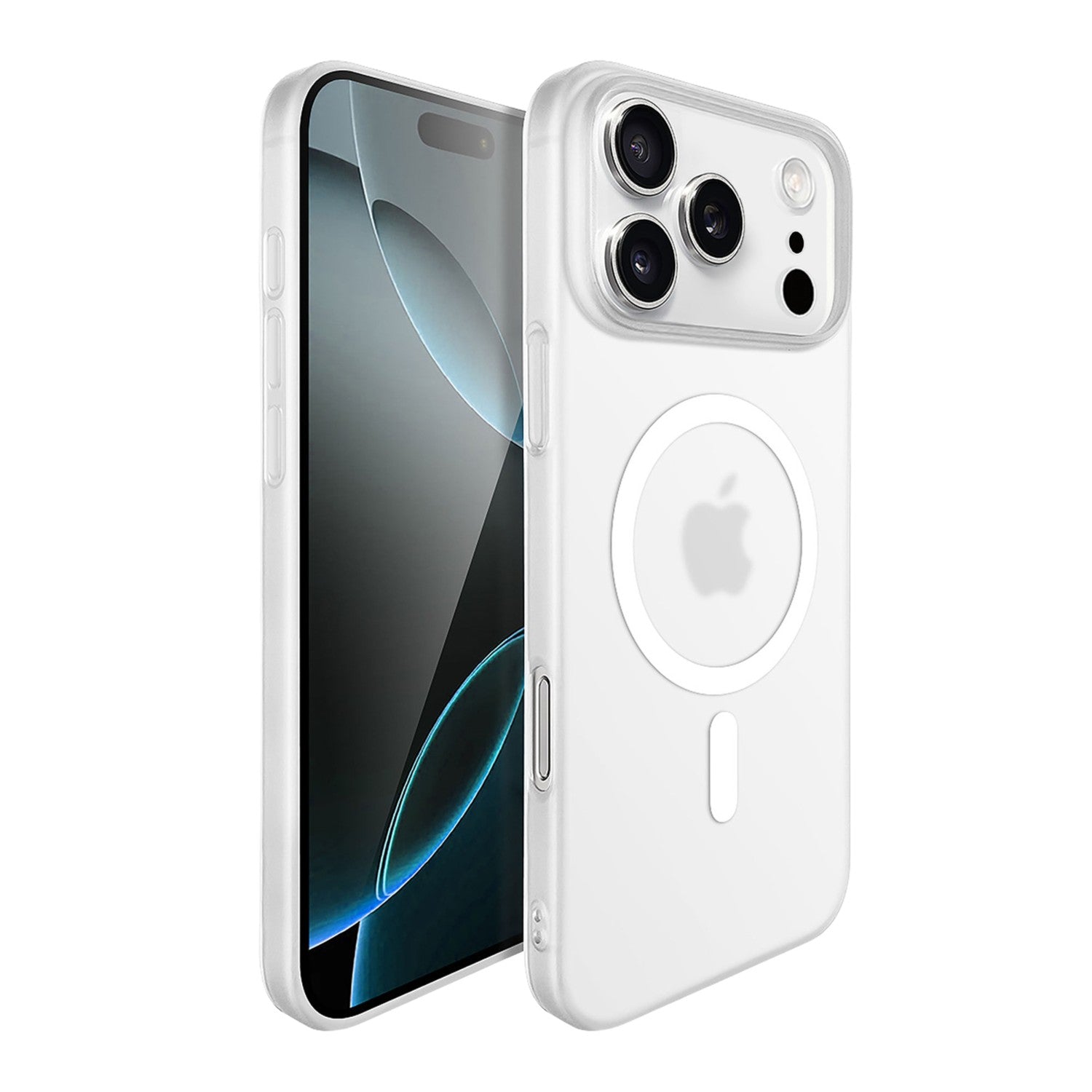 Husa de Protectie compatibila Apple iPhone 17 Pro, Flippy, Magnetica Ultra-subtire, Anti-alunecare, Protectie PC, Rezistenta la Zgirieturi, Alb