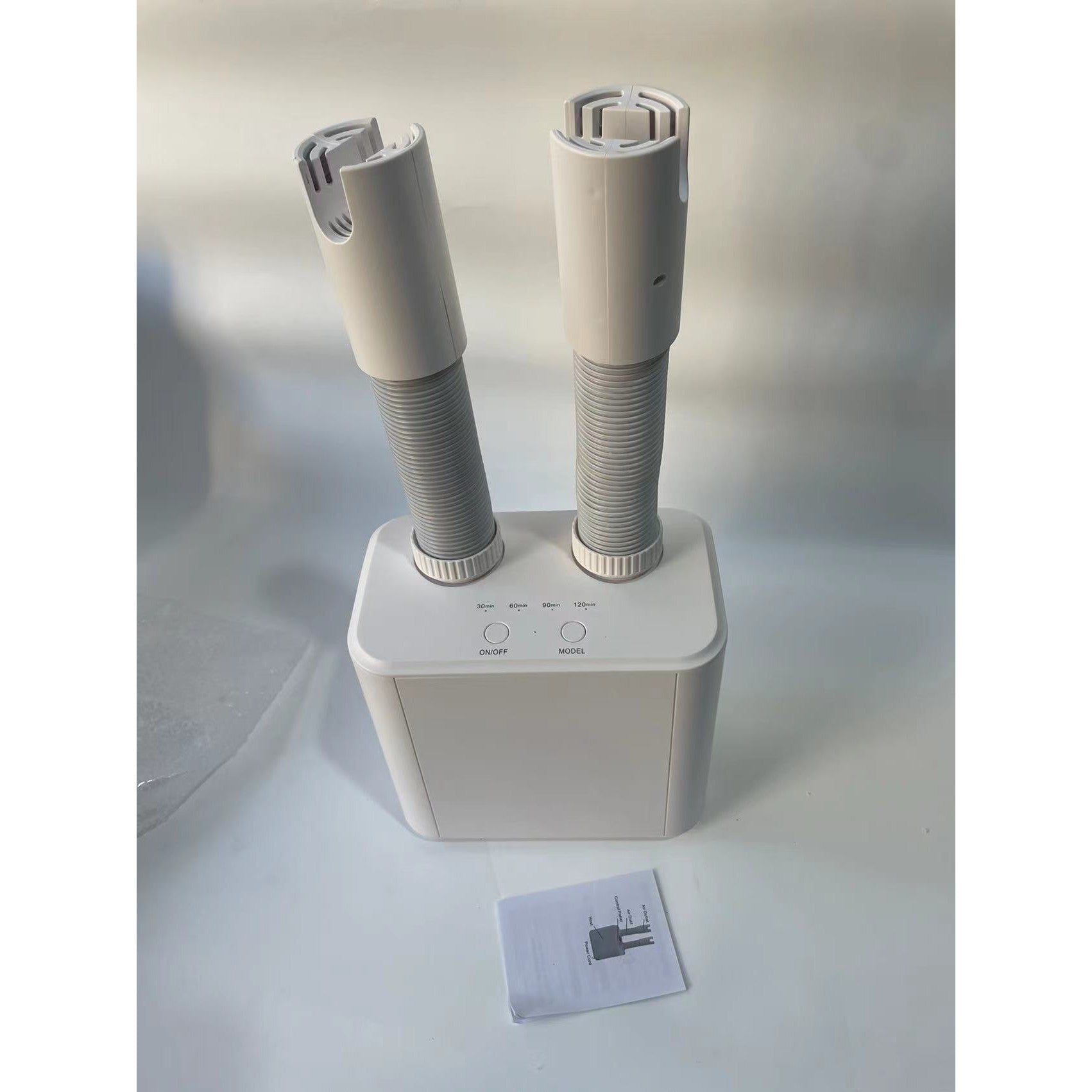 Uscator Electric de Pantofi, Suflanta cu Aer Cald, Reglabil, Silentios, Tensiune 220V, Doua Capete, 38x18x11cm, Alb
