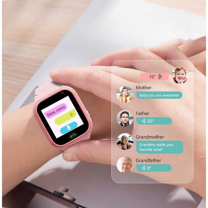 Ceas Smartwatch Pentru Copii LT31E-4G cu Functie Telefon, Localizare GPS, Istoric traseu, Apel de Monitorizare, Camera, Roz