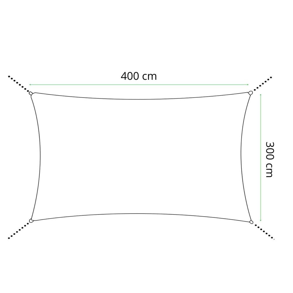 Prelata umbrire 4x3 m pentru terasa sau balcon, impermeabila, protectie UV, gri