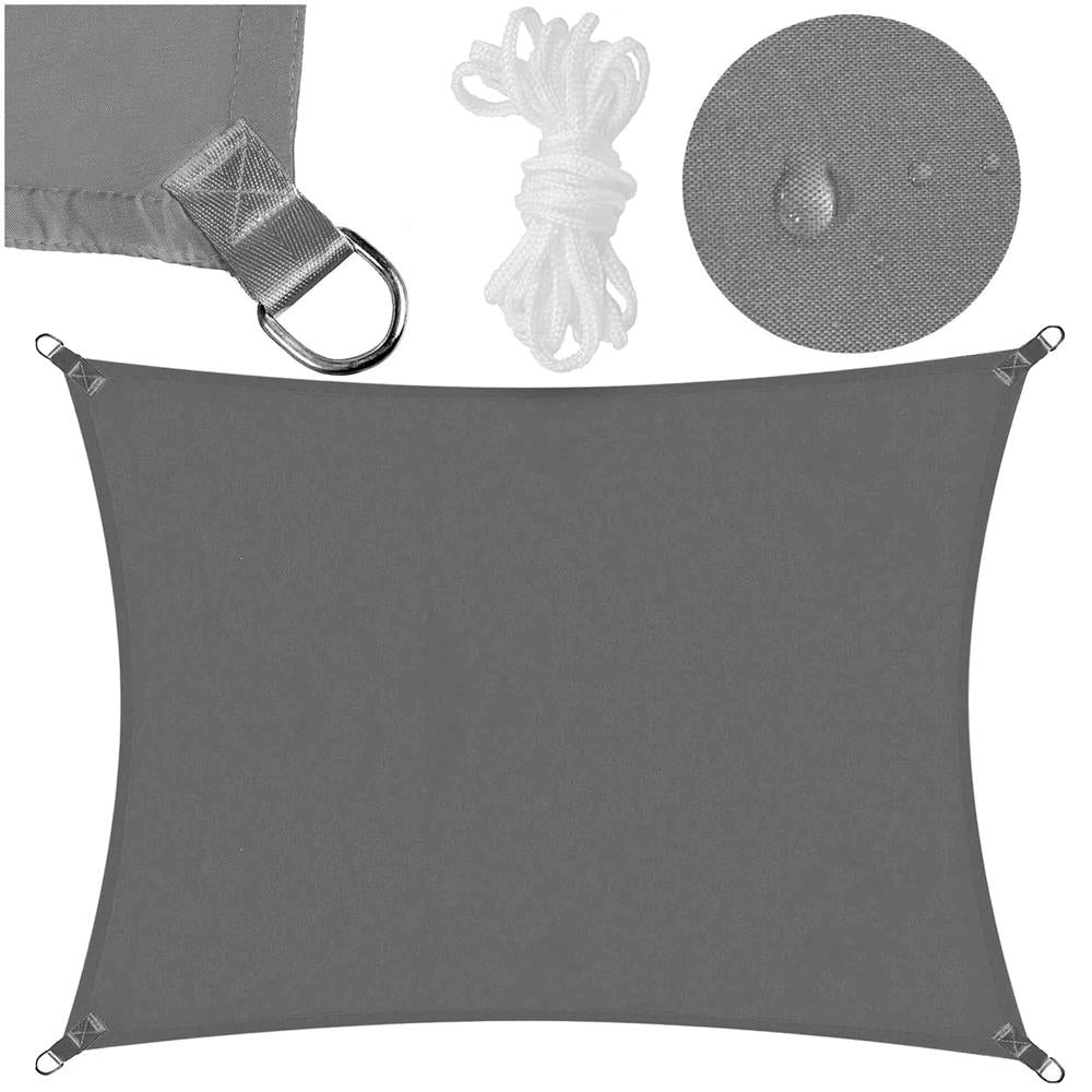 Prelata umbrire 4x3 m pentru terasa sau balcon, impermeabila, protectie UV, gri