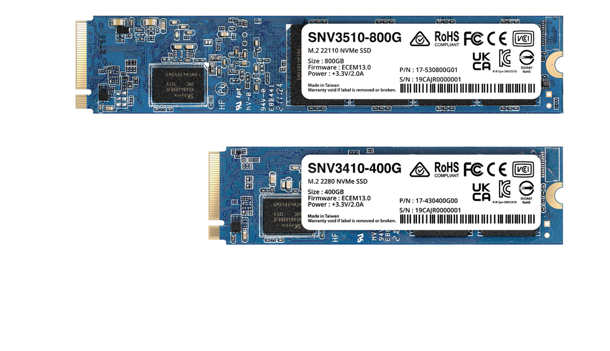 SSD Synology SNV3410, 400GB, M.2, PCIe Gen3.0 x4, R/W: 3000/750 MB/s, 