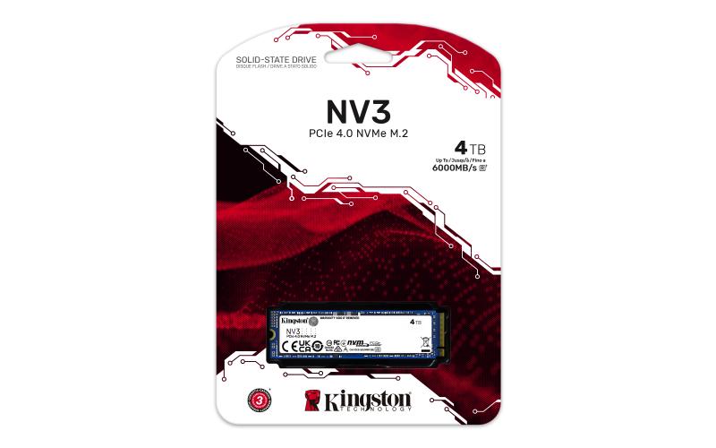 SSD Kingston, SNV3S, M2-2280, 4TB, PCI E "SNV3S/4000G"