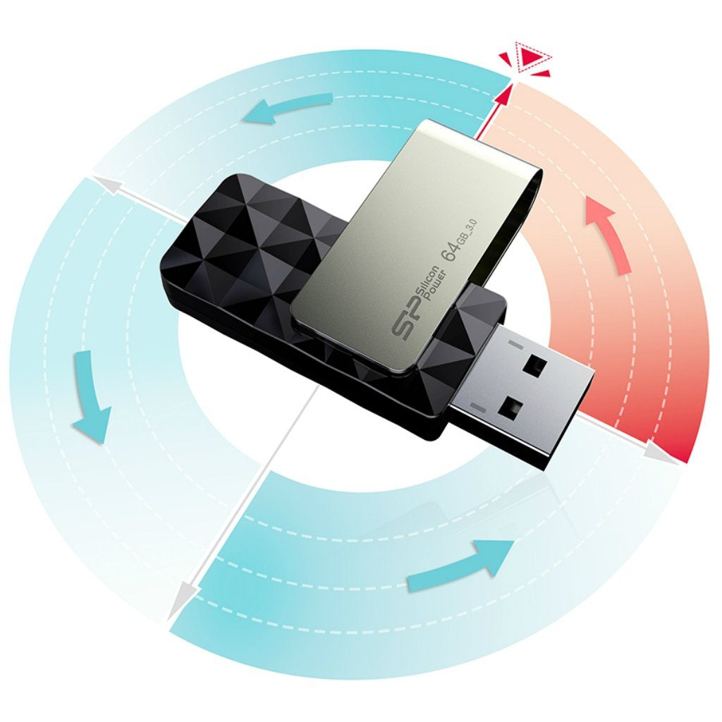 Memorie USB USB Blaze B30 32GB USB 3.0 Black "SP032GBUF3B30V1K"