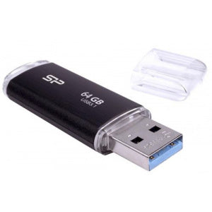SILICON POWER USB Flash Drive SP, Blaze B02, 3.2, 64GB, Negru 
