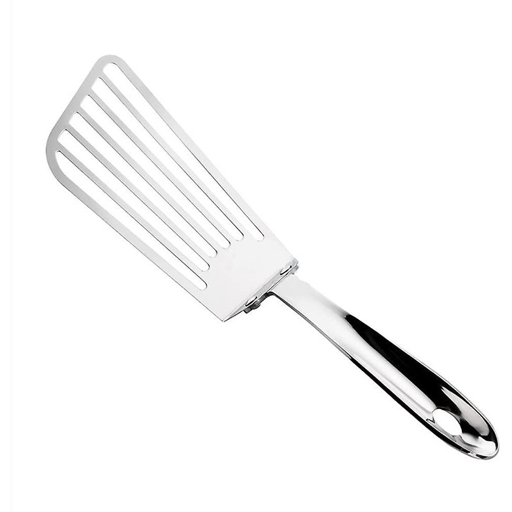 Spatula flexibila Fish Turner, din otel, durabila, cu margini subtiri pentru taiere, pentru carne, oua, peste, multifunctionala, argintiu