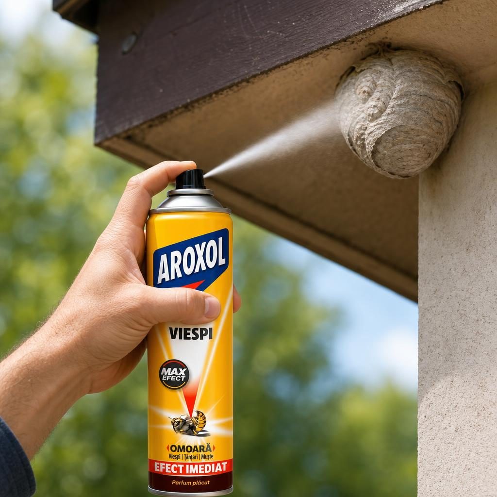Spray Insecticid, Aroxol, Impotriva Viespilor, Formula Max Efect cu parfum placut, 400 ml