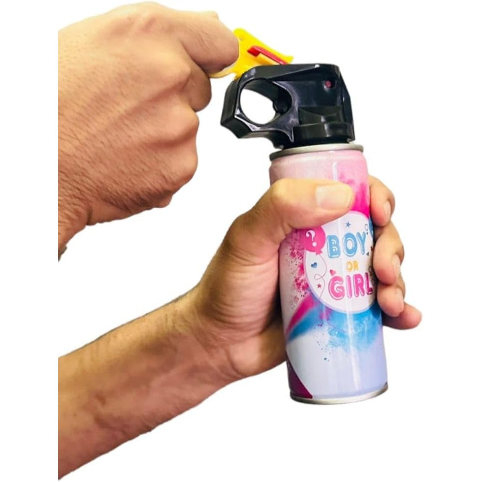 Spray Gender Reveal, 260 ml, din Amidon de Porumb, Dezvaluire Gen Bebelusi, Roz