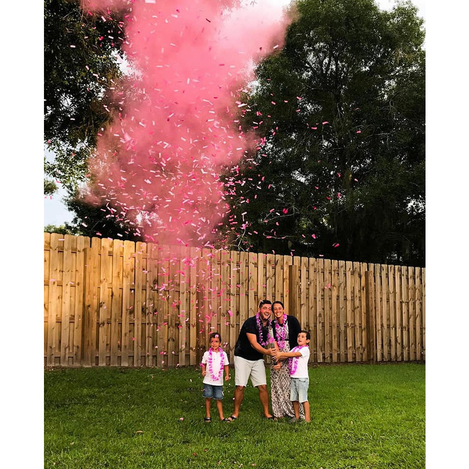 Spray Gender Reveal, 260 ml, din Amidon de Porumb, Dezvaluire Gen Bebelusi, Roz