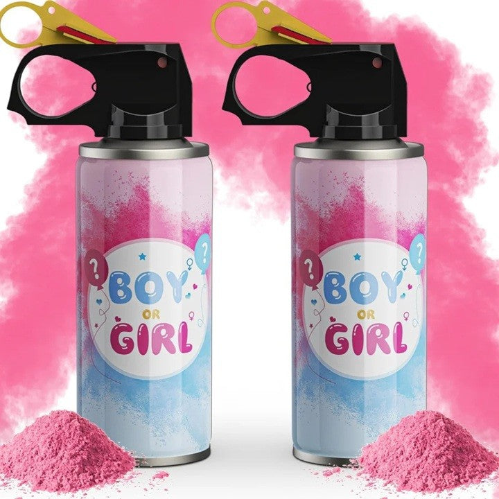 Spray Gender Reveal, 260 ml, din Amidon de Porumb, Dezvaluire Gen Bebelusi, Roz