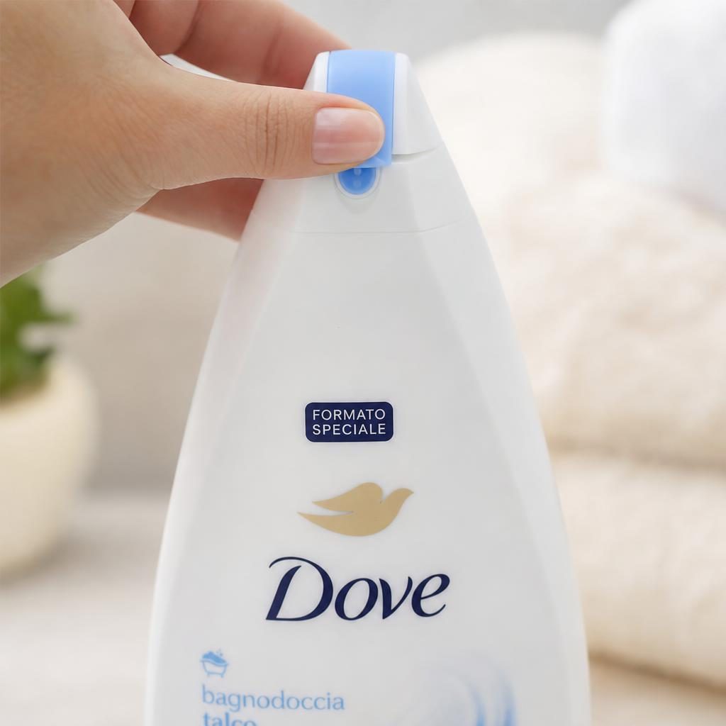 Gel Spumant de Baie, Dove, Bagnodoccia Talco, 750 ml