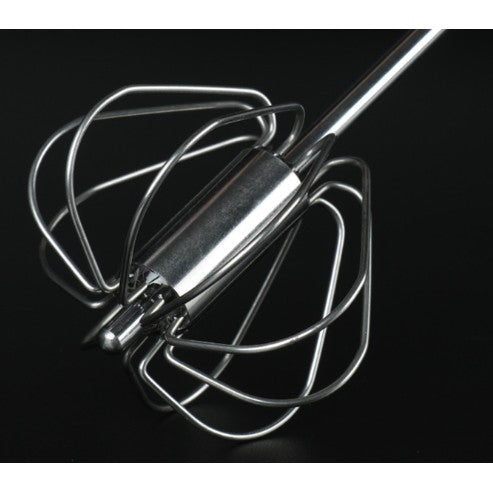 Mixer Manual, pentru Oua Smantana Frisca Aluat, Maner Otel Inoxidabil, Usor de Utilizat si Depozitat, 27 x 7 cm, Argintiu