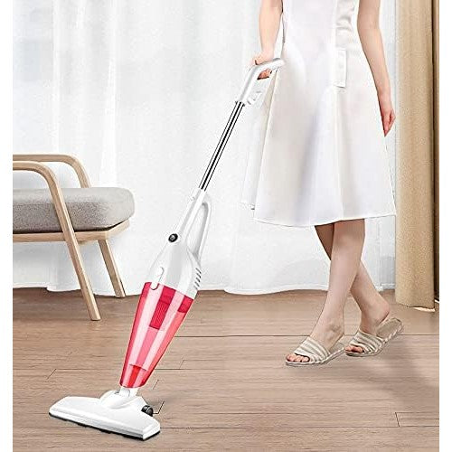 Aspirator Vertical 2in1, Flippy, Fara Sac, 2 Capete, de Mana, Filtrare Multipla, 95 x 24.5 cm, Rosu