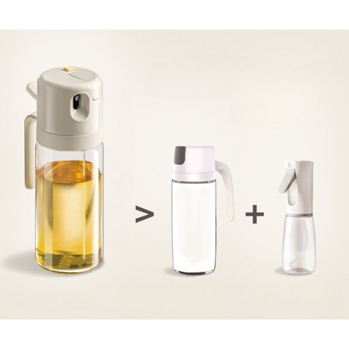 Dispenser pentru Ulei, prin Curgere si Pulverizare, Deschidere si Inchidere Automata a Rezervorul, 550mL, 11.4x7.8x22.8cm, Gri