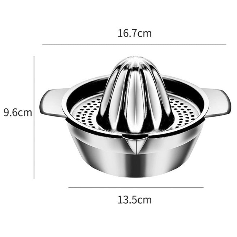 Storcator de Citrice Manual, Rezistent, Usor de Folosit si Depozitat, Durabil, Calitativ, 16 x 7 x 13 cm, Inox, Argintiu