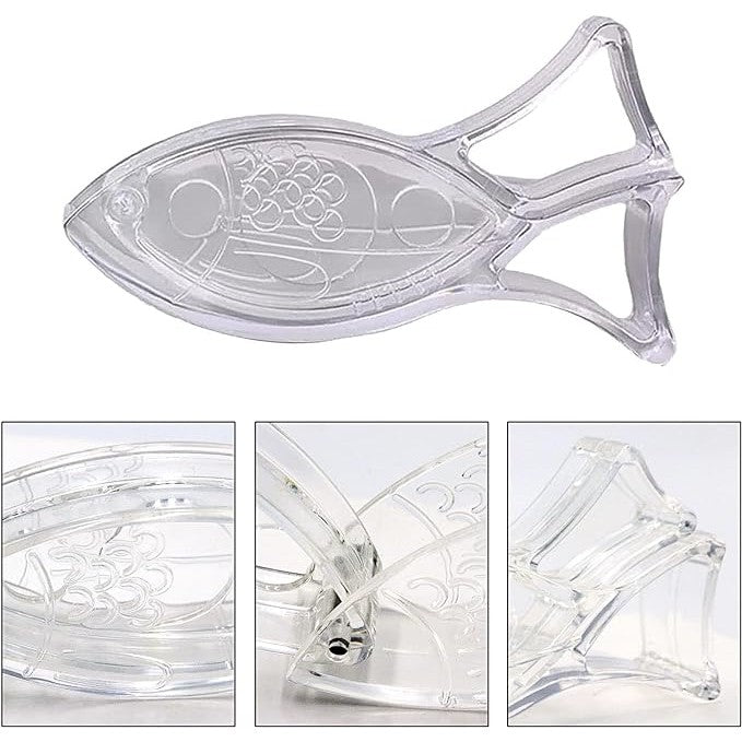 Storcator de Citrice Manual, Rezistente, Usor de Folosit si Depozitat, Durabil, Calitativ, 12x5.2 cm, Model Peste, Transparent