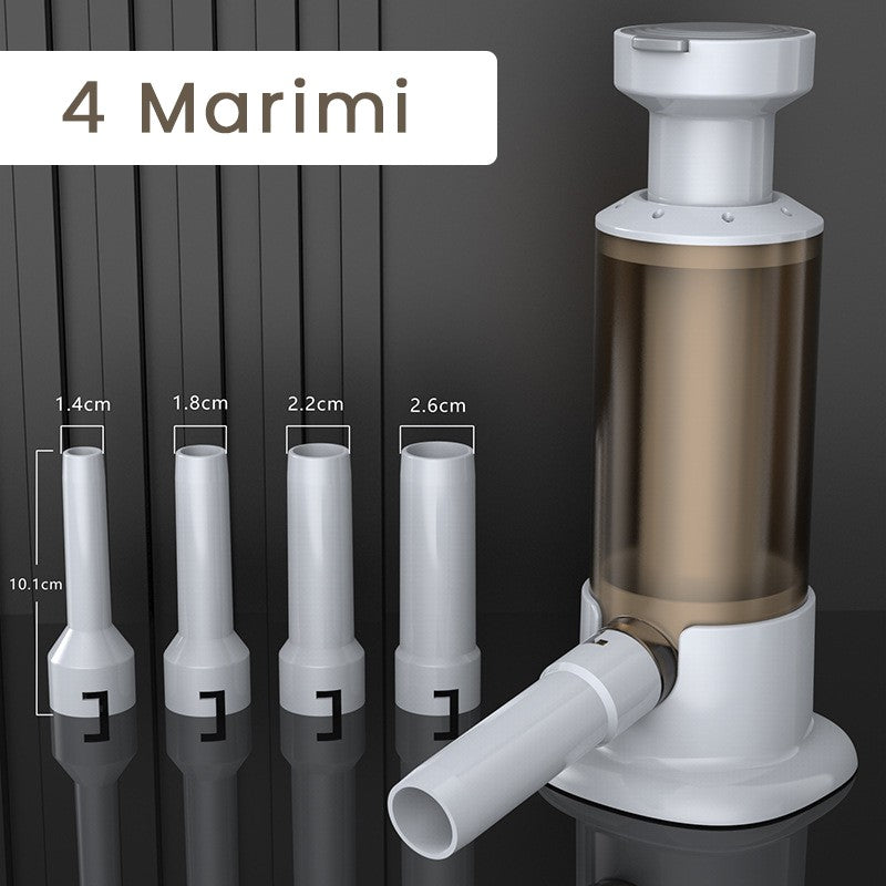 Aparat de Umplut Carnati, Flippy, Manual Rezistent, Usor de Folosit si Depozitat, Durabil, Calitativ, 4 Tuburi/Marimi Incluse, 26.3 x 11 x 11 cm, Transparent Maro
