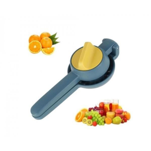 Storcator manual citrice, pentru lamai, portocale, cu actiune dubla, usor de utilizat, material ABS rezistent, 8x10x22 cm, albastru