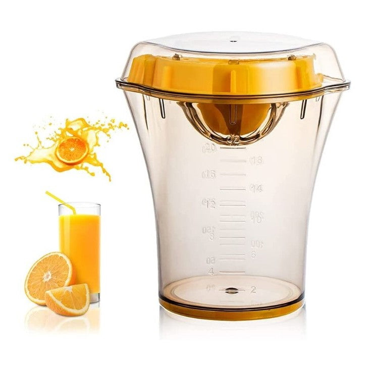 Storcator manual citricie cu recipient de 600 ml, 15x8.5x13.5 cm, material ABS, Transparent