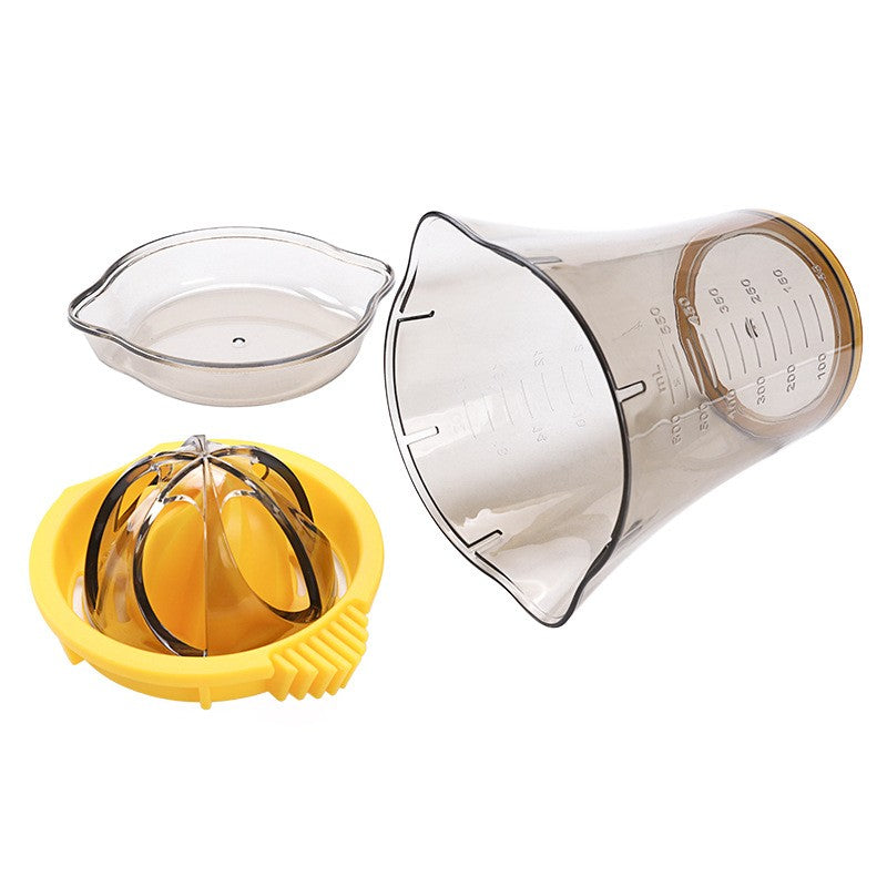 Storcator manual citricie cu recipient de 600 ml, 15x8.5x13.5 cm, material ABS, Transparent