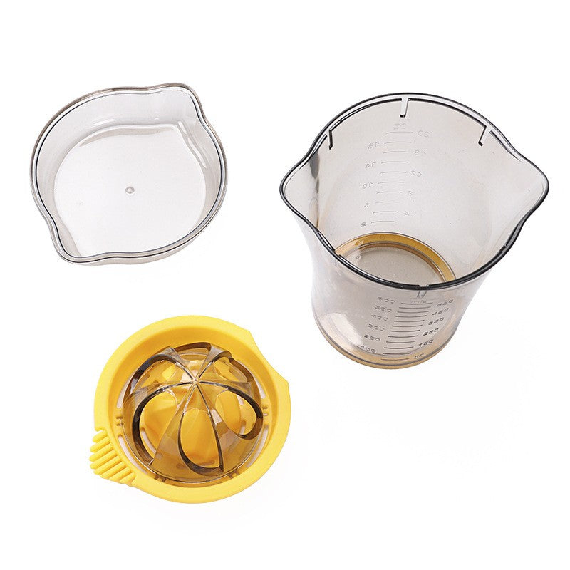 Storcator manual citricie cu recipient de 600 ml, 15x8.5x13.5 cm, material ABS, Transparent